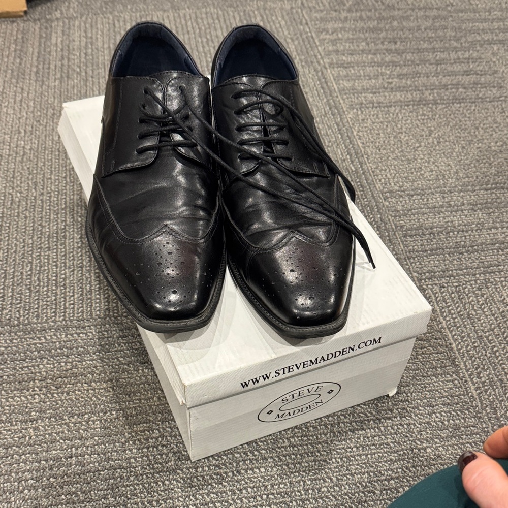 Steve Madden Classic Black Men's Oxfords